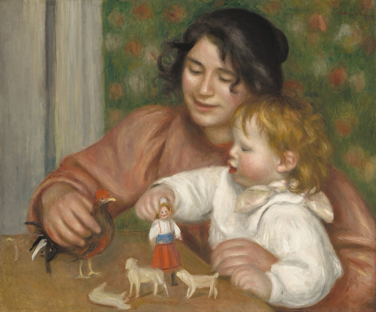 Renoir’ın oyuncaklarla oynayan çocuk tablosu